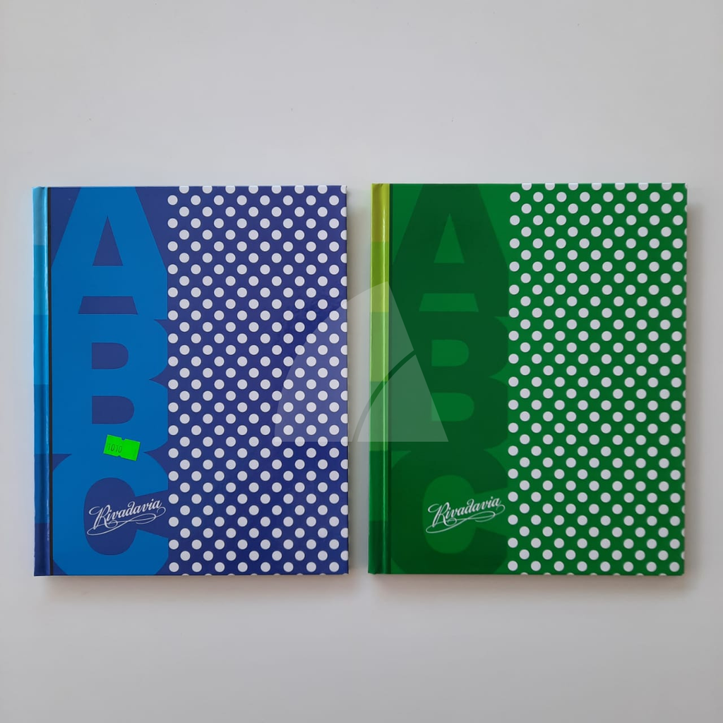 CUADERNO TAPA DURA RIVADAVIA ABC RAYADO FORRADO X48hjs.