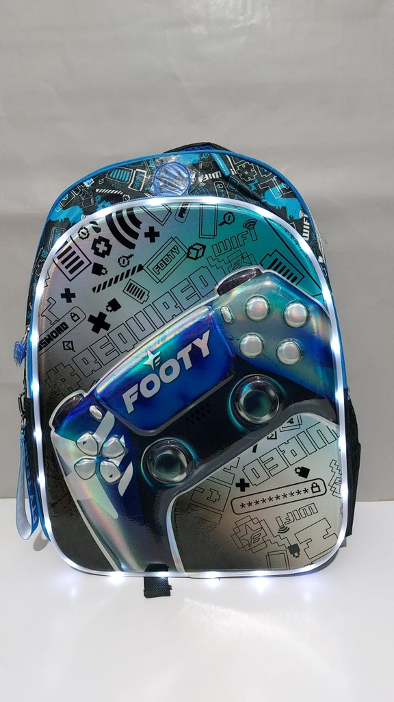 MOCHILA 18" FOOTY  PLAY 3D CON LUZ (L147270)