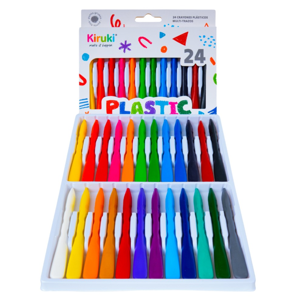 CRAYONES KIRUKI PLASTIC X24 COLORES (L31917)