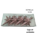 ADORNO NAVIDAD ESTRELLA 9cm. X4 COLORES (R32067)