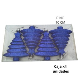 ADORNO NAVIDAD PINO 10cm. X4 UNIDADES (R32070)
