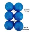 ESFERAS NAVIDAD 5cm. X6 UNIDADES (R32072)