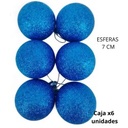 ESFERA NAVIDAD GLIT 7 cm. X6 UNIDADES (R32074)