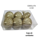 ADORNO NAVIDAD CEBOLLITA 6cm. X6 UNIDADES (R32068)