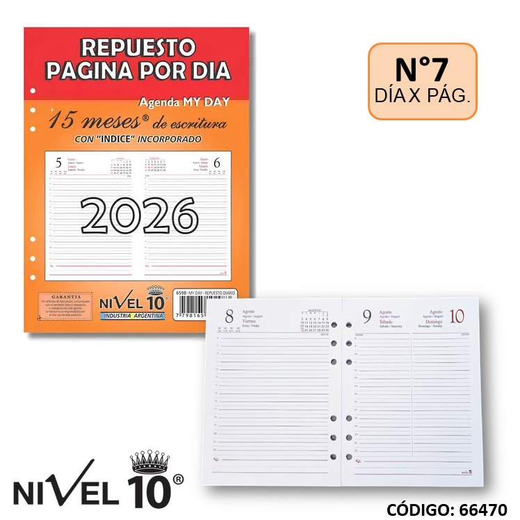AGENDA 2026 REPUESTO N7 DIARIO (L66470)