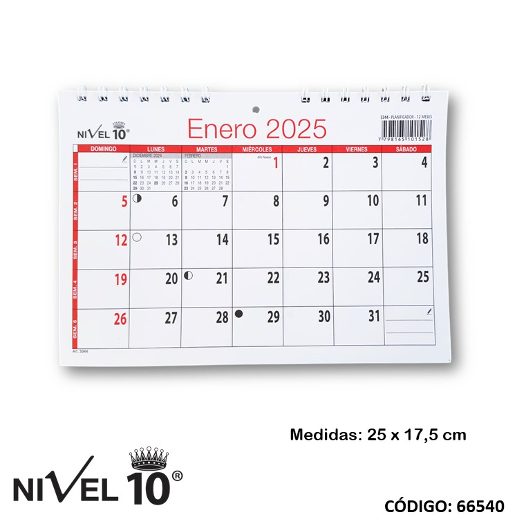 AGENDA 2026 MENSUAL 25X17 ESPIRALADA (L66540)
