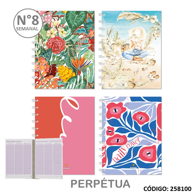 AGENDA 2026 PERPETUA NORPAC N8 ESPIRAL SEMIRIGIDA (L258100)