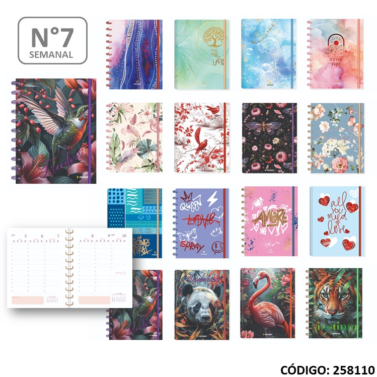 AGENDA 2026 NORPAC N7 SEMANAL ESPIRAL FANTASIA (L258110)