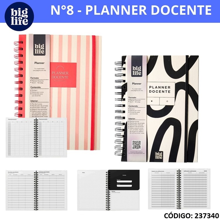 PLANIFICADOR 2027 16X22 BIG LIFE N8 PLANNER DOCENTE  (L237340)