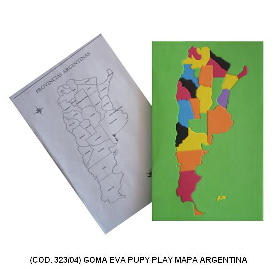 DIDACTICO GOMA EVA PUPY PLAY MAPA  (L323040)