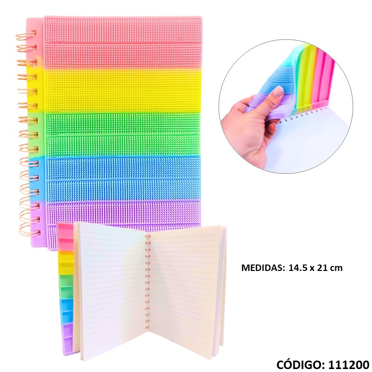 LIBRETA PASTEL RAYADA X80hjs. (L111200)
