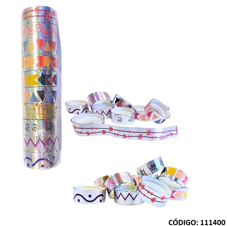 WASHI TAPE HOLOGRAMADA X UNIDAD (L111400)
