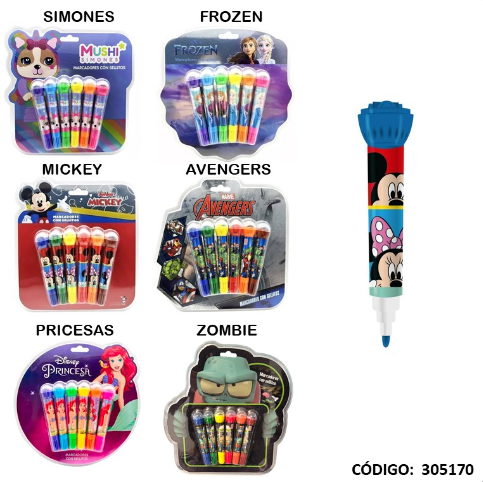 MARCADOR CON SELLO CRESKO X6 UNIDADES (L305170)