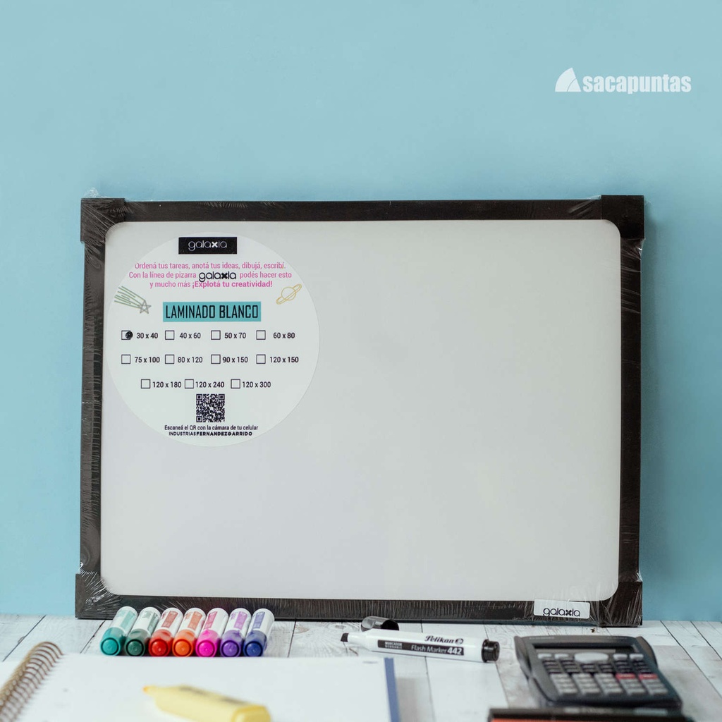 PIZARRA BLANCA  30x40cm LIGGO (L311300)