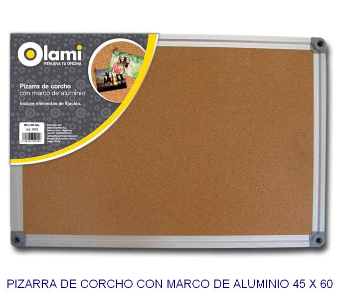 PIZARRA CORCHO 40x60cm ONIX MARCO METAL (L68240)