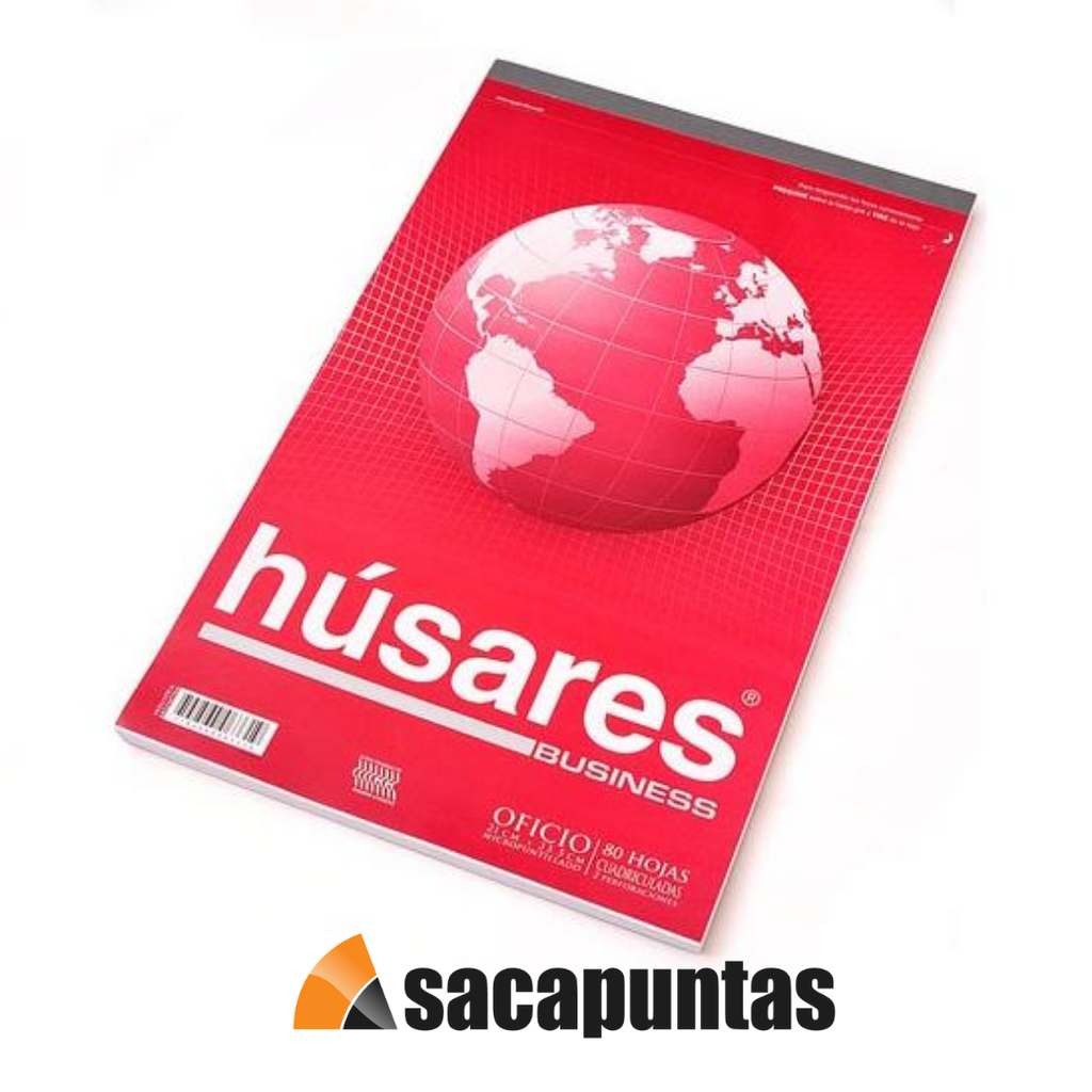 BLOCK OFICIO HUSARES CUADRICULADO 80hjs. (L110150)
