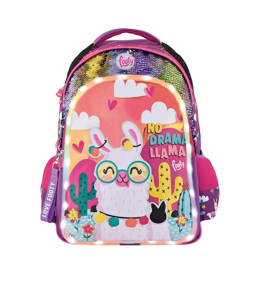 MOCHILA 18" FOOTY LLAMA ESPALDA (L147010)