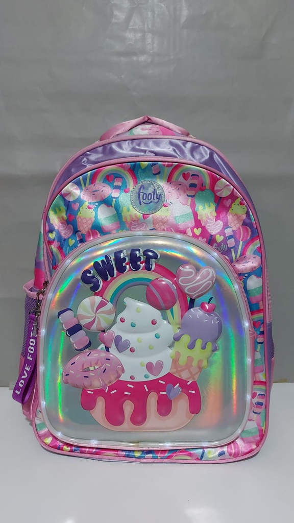 MOCHILA 18" SWEET 3D CON LUZ ESPALDA(L147440)
