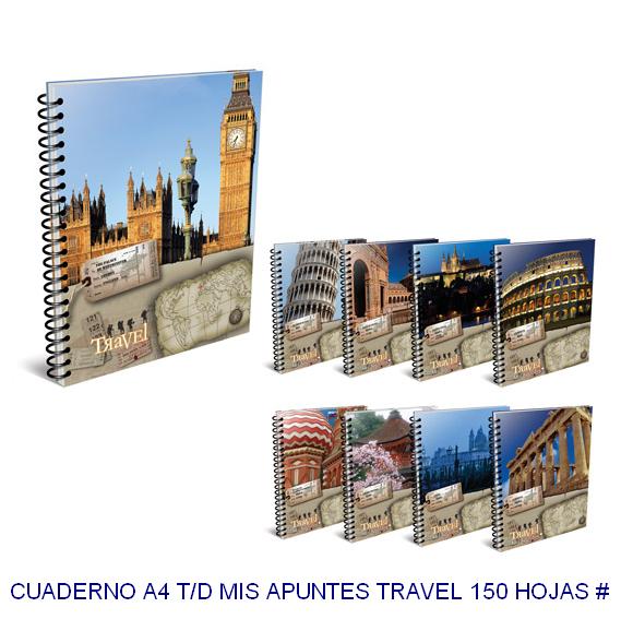 CUADERNO A4 TAPA DURA MIS APUNTES ### x 150hjs. (L1481)