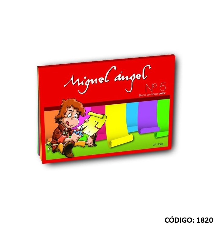 BLOCK 5 DIBUJO COLOR MIGUEL ANGEL x24hjs. (L1820)