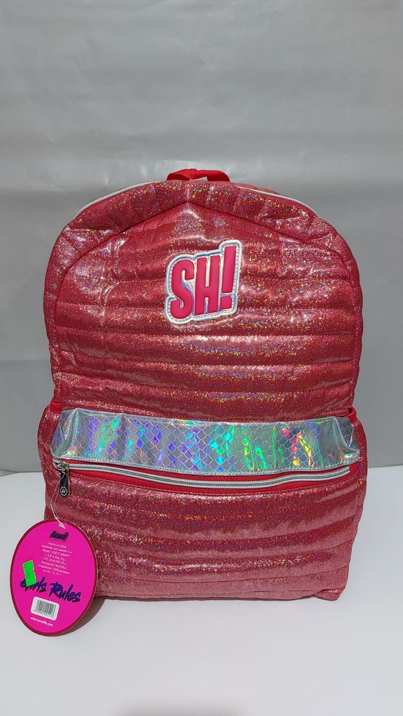 MOCHILA 16" SH GLITTER ESPALDA OFERTA(L242990)