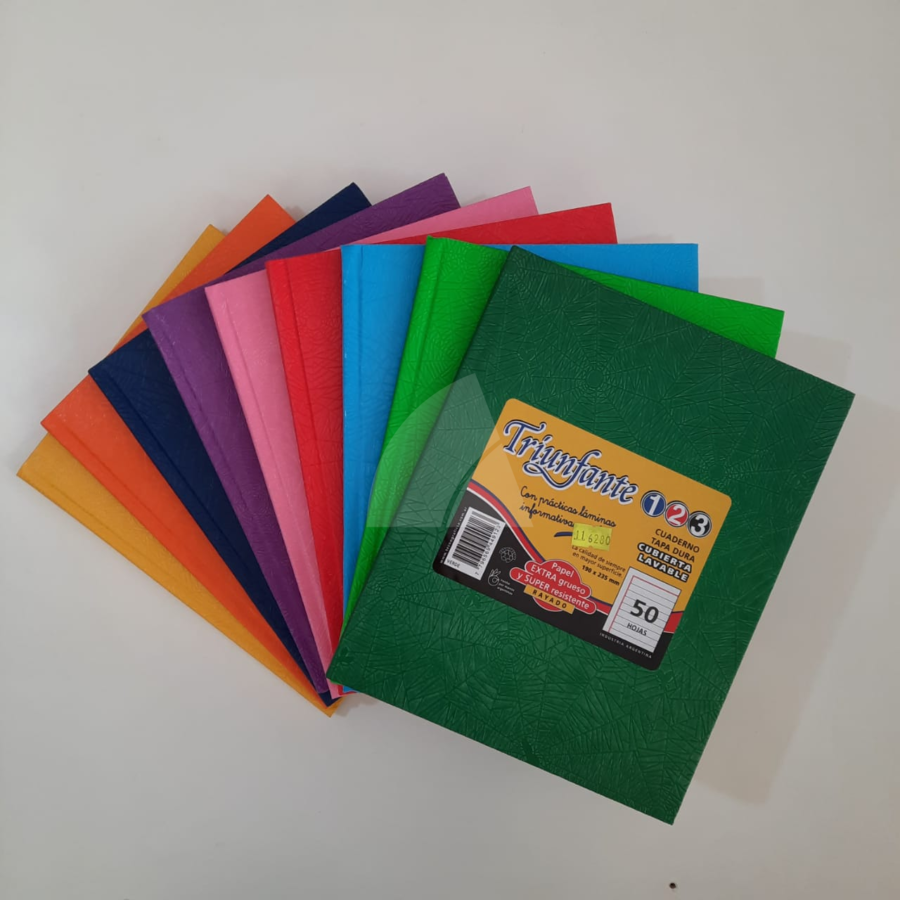 CUADERNO 123 TRIUNFANTE TAPA DURA  RAYADO x 48h (L116280)