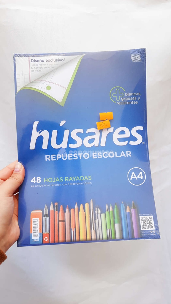 REPUESTO A4 HUSARES  RAYADO x 48 Hj. (L110310)