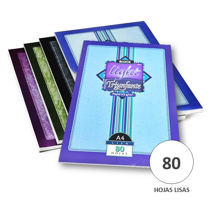 BLOCK A4 TRIUNFANTE LIGHT LISO X80hjs.  (L116650)