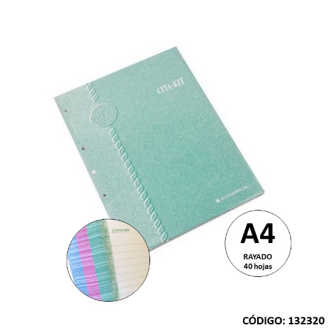 REPUESTO A4 CITA-KIT RAYADO x 40hjs. (L132320)