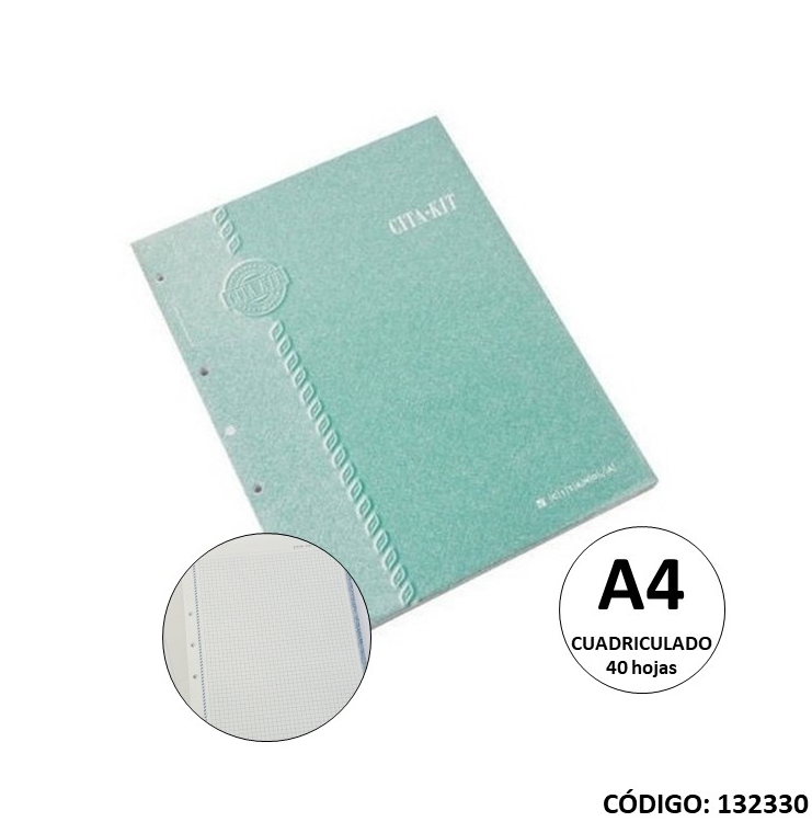REPUESTO A4 CITA-KIT CUADRICULADO x 40h. (L132330)