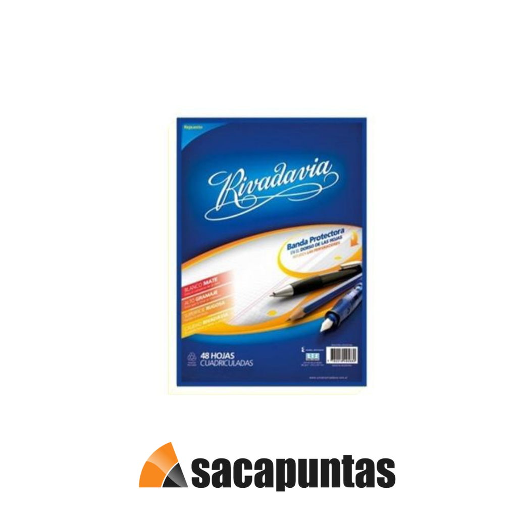 REPUESTO N3 RIVADAVIA CUADRICULADO x 48hjs. (L1360)