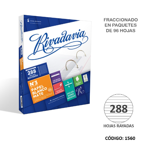 REPUESTO N3 RIVADAVIA RAYADO x288hjs.(L1560)