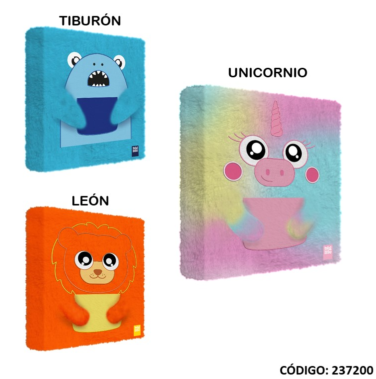 CARPETA 3A CARTONE BIG LIFE PELUCHE (L237200)