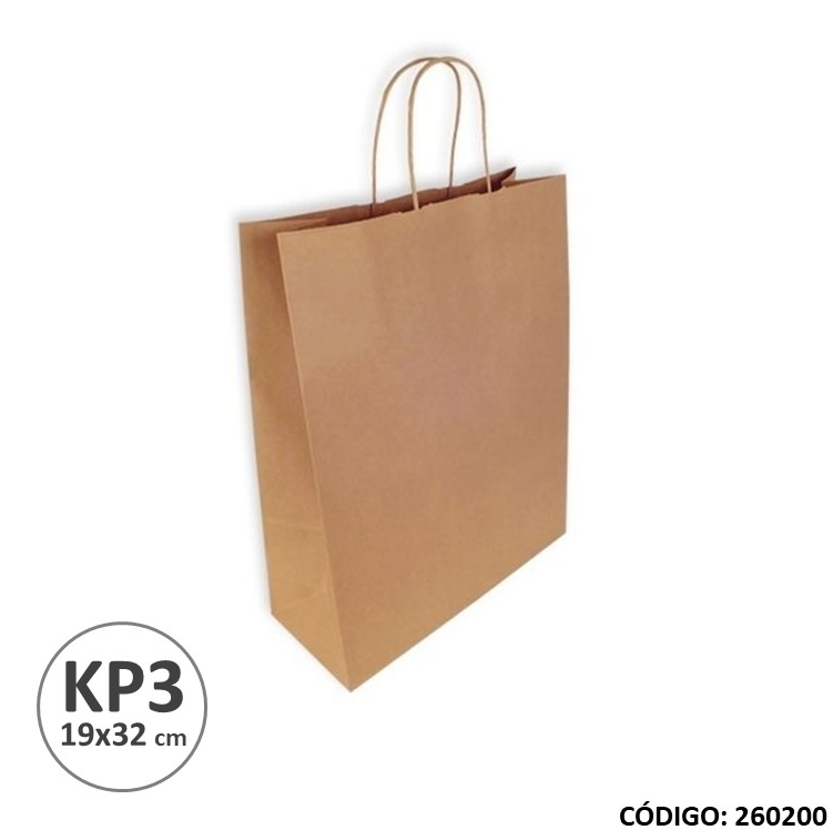 BOLSA KRAFT CON MANIJA 16X32cm.  KP-3 (L260200)