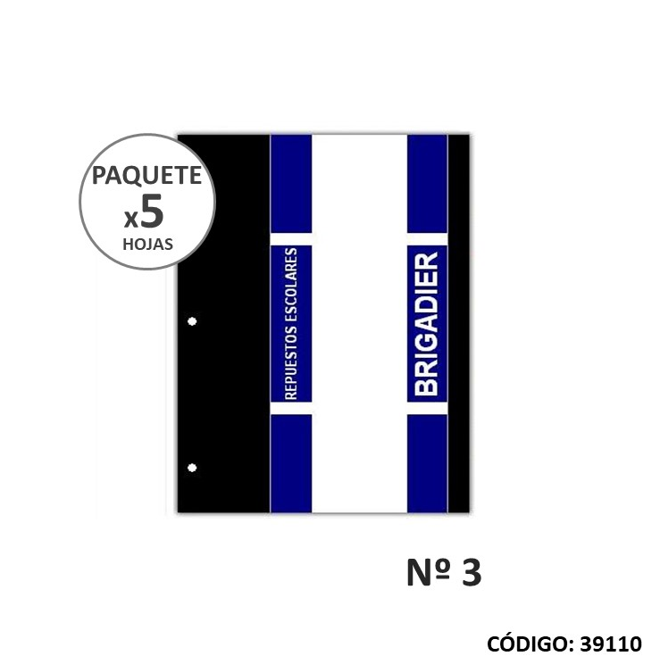 REPUESTO DIBUJO BRIGADIER N3 NEGRO (L39110)