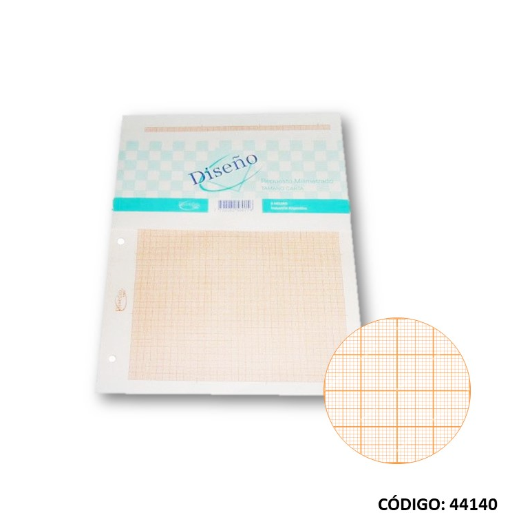 REPUESTO N3 DISEÑO MILIMETRADO 8 HOJAS (L44140)