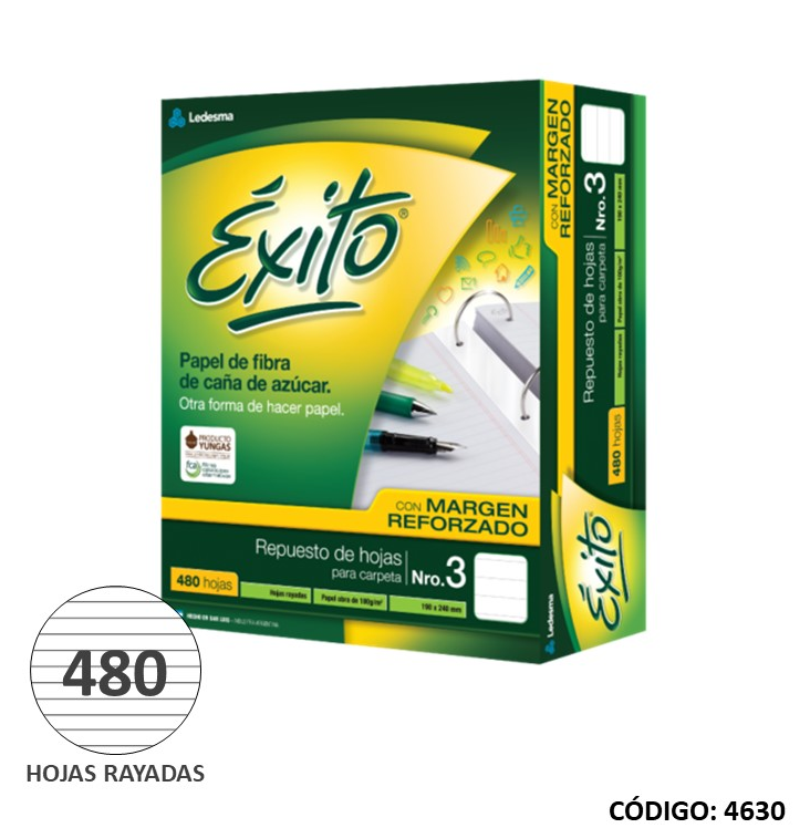 REPUESTO N3 EXITO MARGEN REFORZADO CUADRICULADO x480HJS (L4630C)