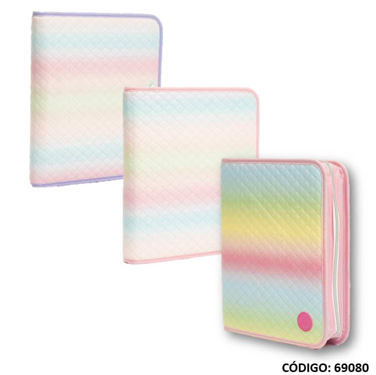 CARPETA A4 2A CON CIERRE  FW PASTEL  (L69080)