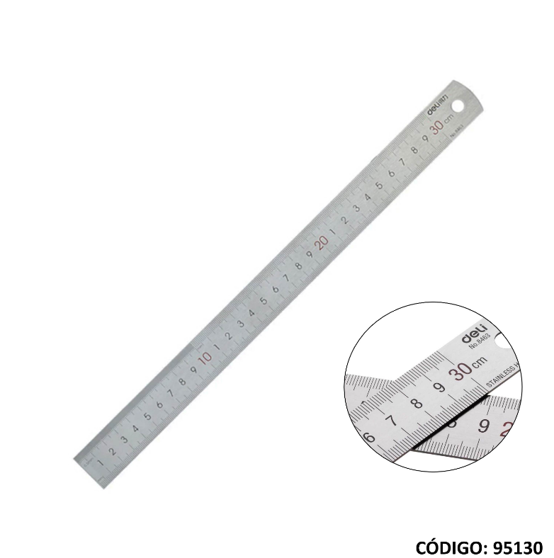 REGLA DELI METALICA 30CM. (L95130)