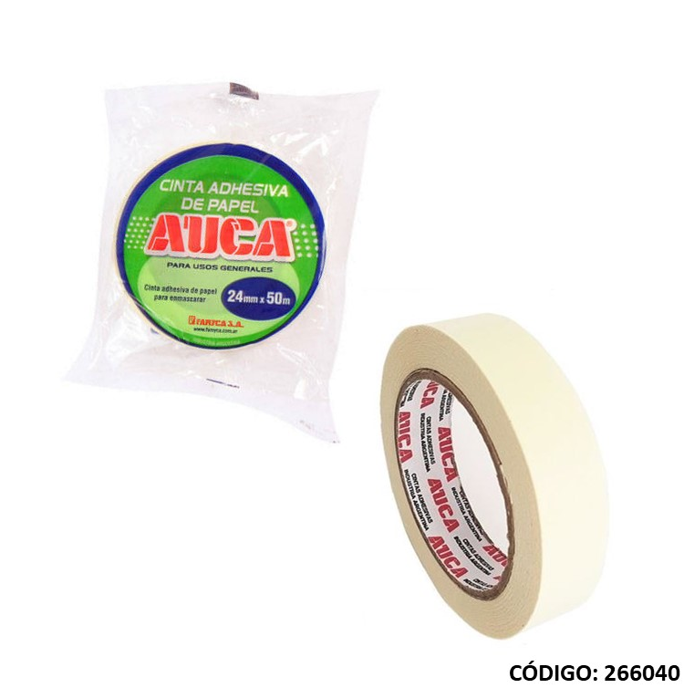CINTA ADHESIVA PAPEL AUCA 24 MM x 50 METROS (L266040)