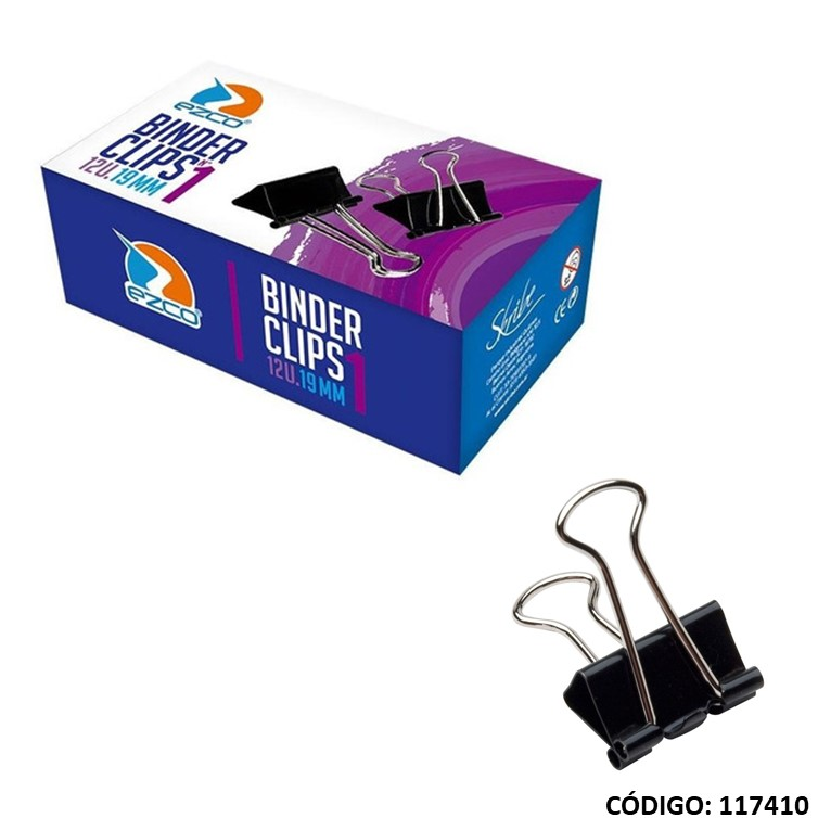 APRIETA-PAPEL EZCO BLINDER CLIP 19 mm (L117410)