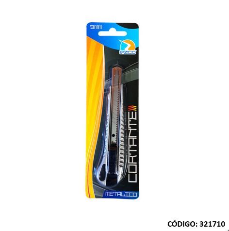 TRINCHETA ESTILETE  9 mm EZCO METALICO CON GUIA (L321710)