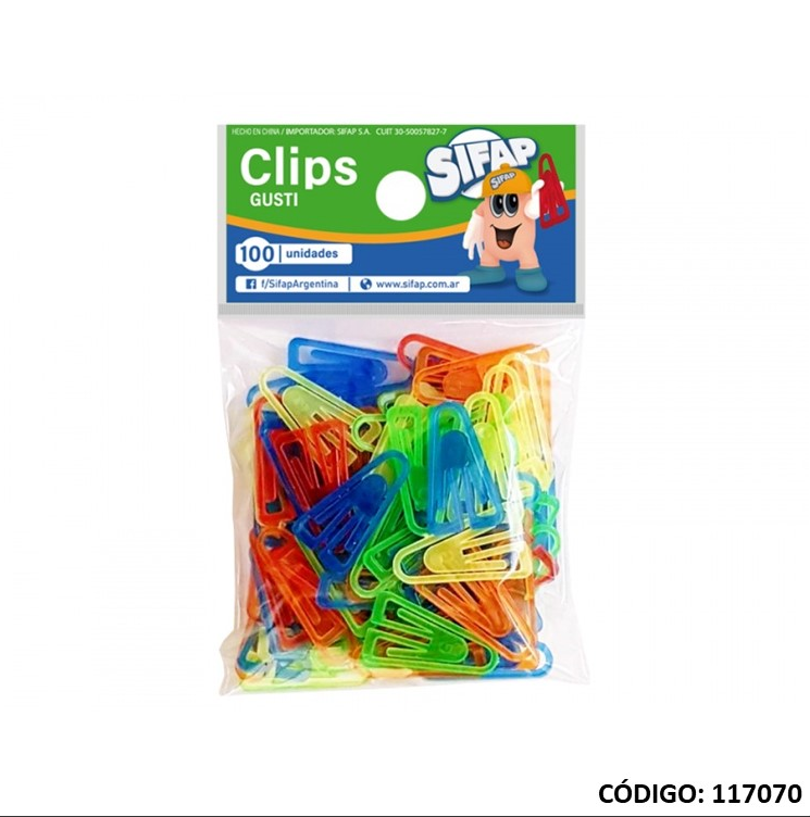 BROCHES CLIPS PLASTICOS x 100u (L117070)
