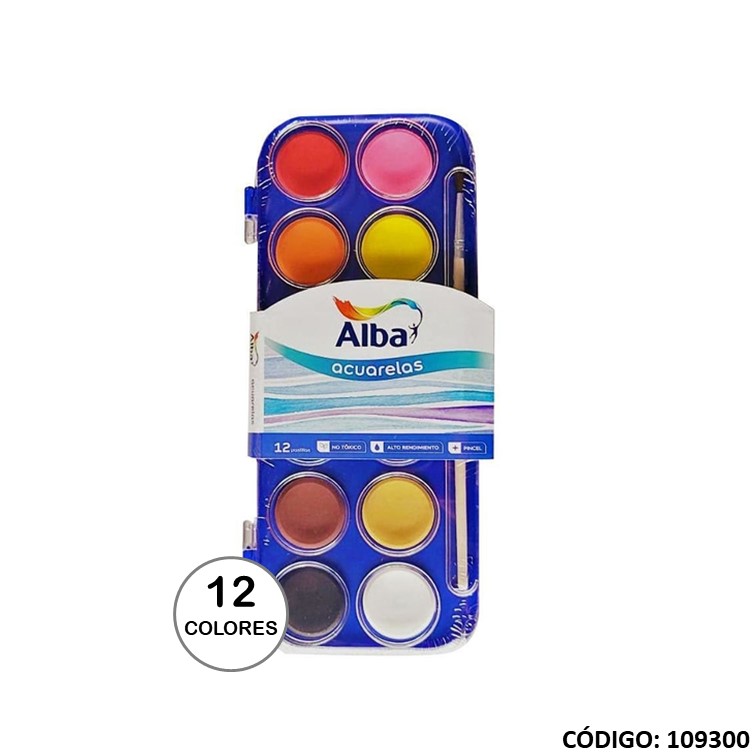 ACUARELA ALBA x 12 colores (L109300)
