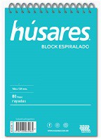 BLOCK HUSARES CON ESPIRAL ESQUELA X80hjs. RAYADO (L20484)