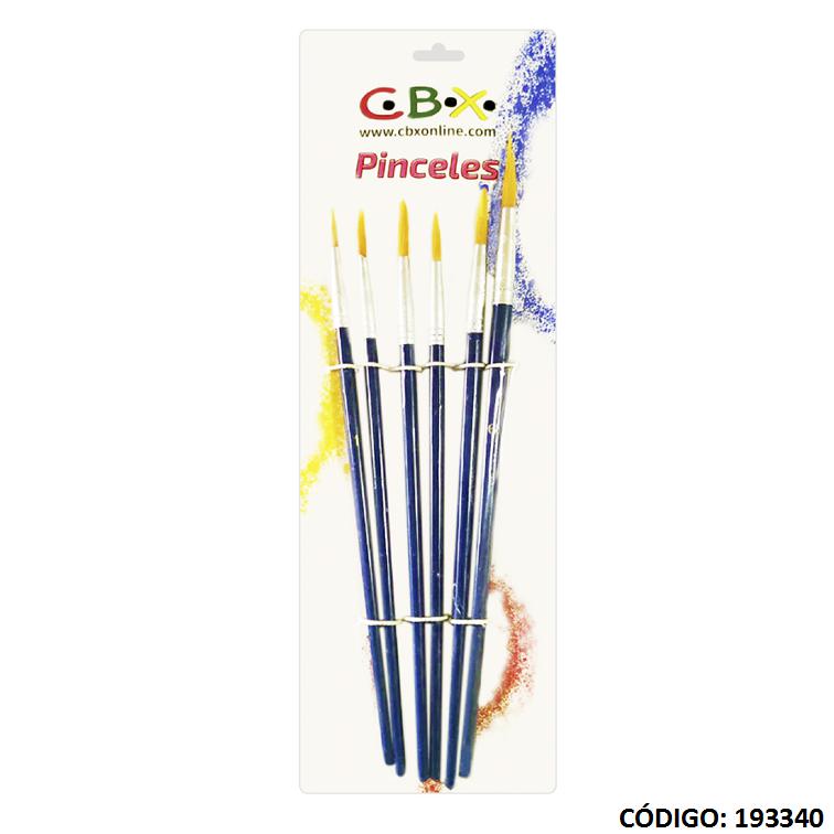 PINCEL CBX  LINEA ECO REDONDO X6 UNIDADES (L193340)