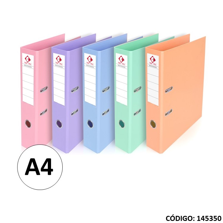 BIBLIORATO A4 75 mm PASTEL PVC (L145350)