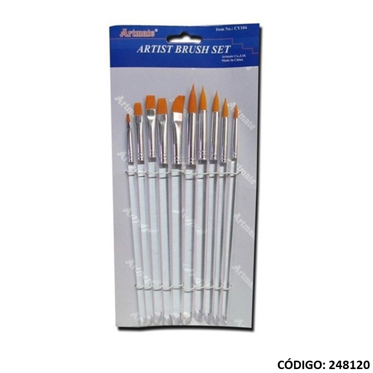 SET PINCEL TRANSPARENTE x10 CY104 (L248120)