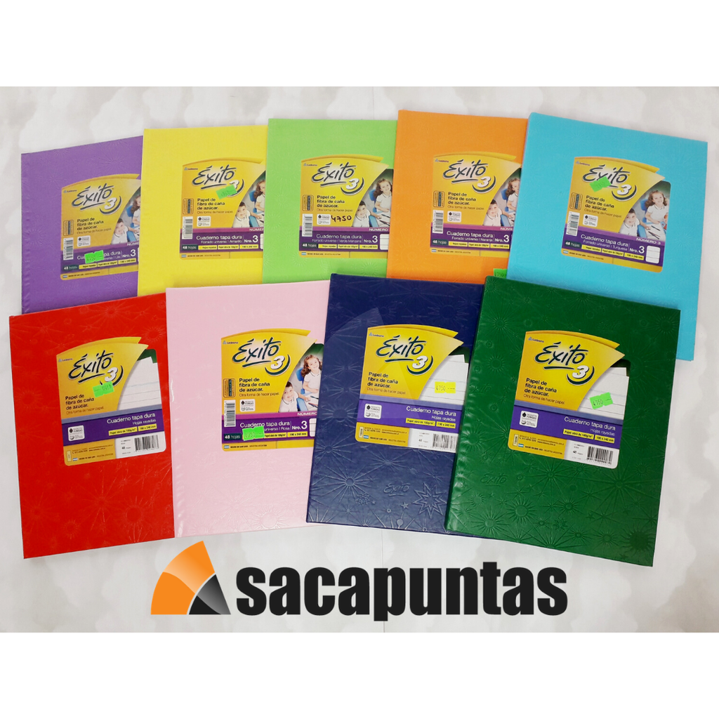CUADERNO 3 EXITO  TAPA DURA   RAYADO x 48hjs. (L4750)