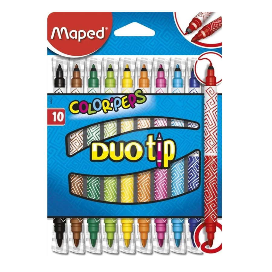 FIBRA MAPED FANTASIA DUO TIP 2 PTAS X 10 COLORES (L88320)